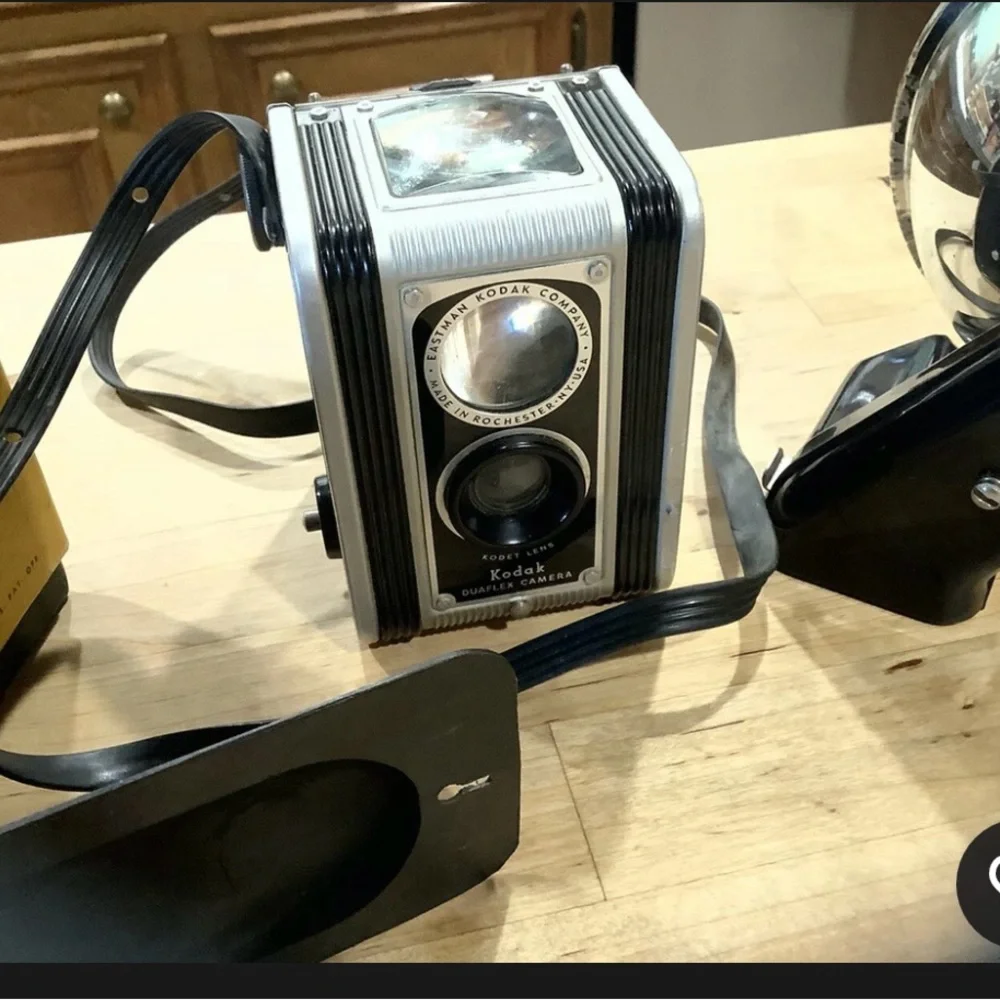 Vintage Kodak Duaflex Camera and Flash Unit